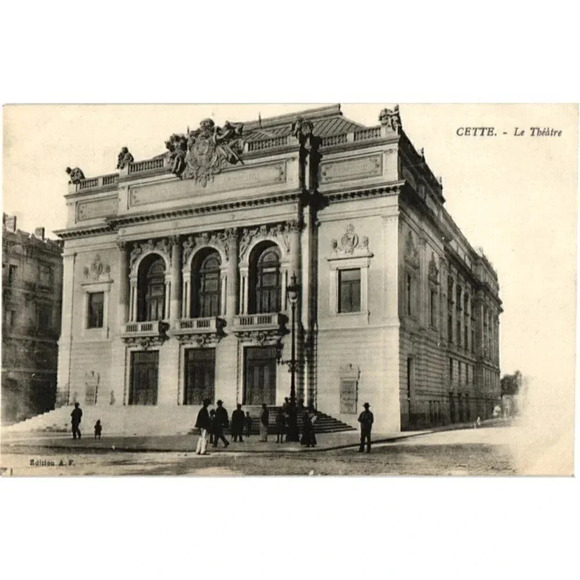 1900s- CETTE - Le Theatre- Sète, France Postcard - Picture 1 of 2